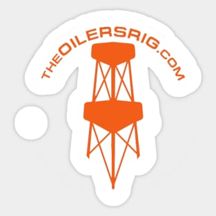 Oilers Rig Alternate Logo Orange Sticker